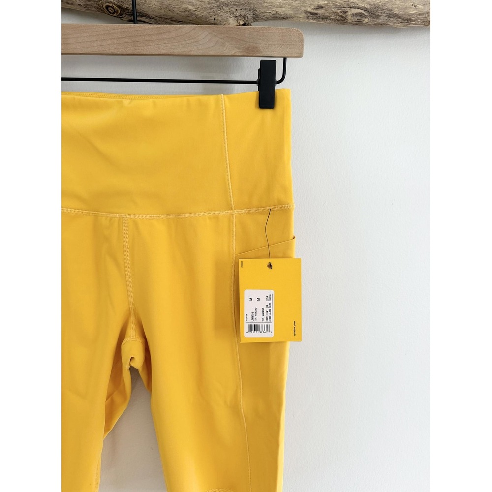 Lole Women Yellow High Waisted Pocketed Bike Shorts Activewear Sz XL - Picture 5 of 12